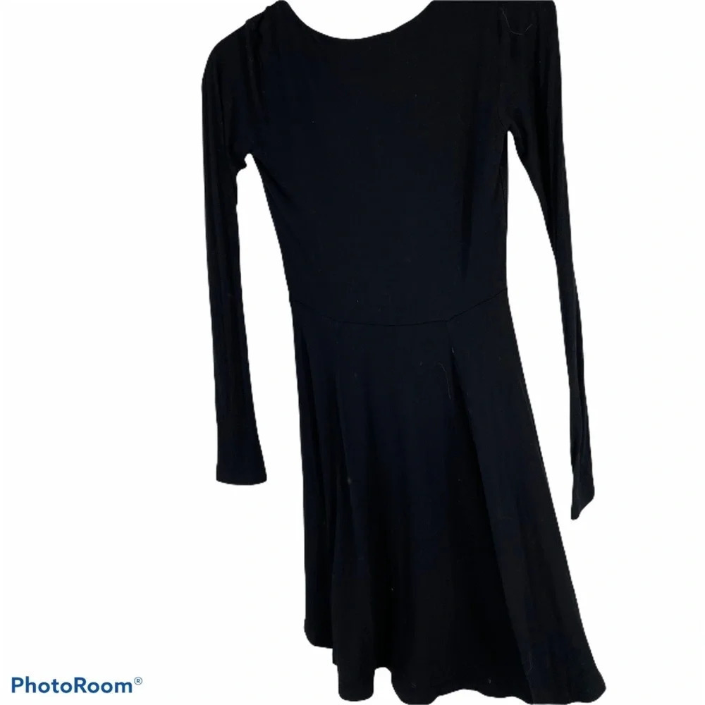 Peruvian Connection black midi ballet dress viscose spandex XS - Picture 3 of 5
